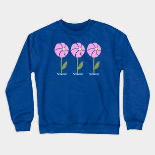 pink windmill flower Crewneck Sweatshirt